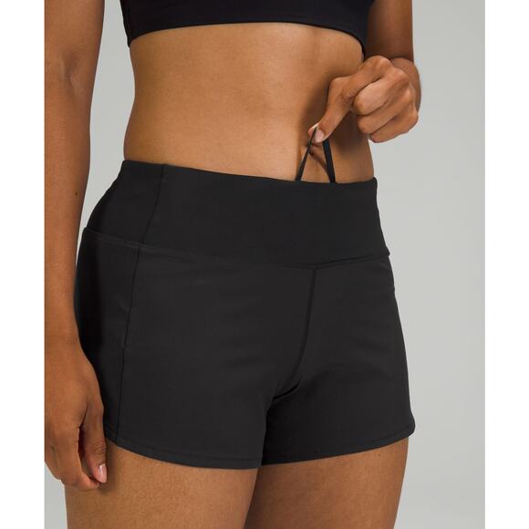 Lululemon Speed Up Mid-Rise Short Long 4" Black - 4 - Picture 4 of 5